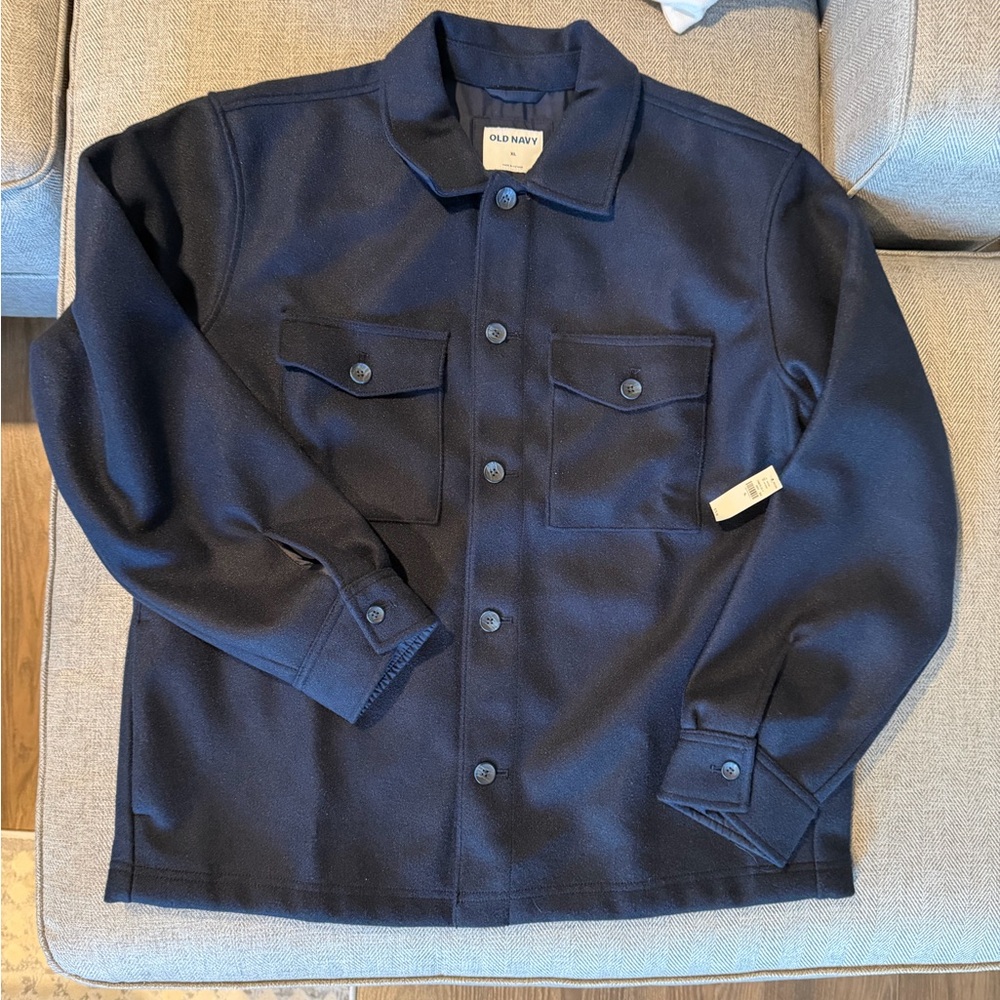 Old Navy Men's Dark Blue Shirt Jacket